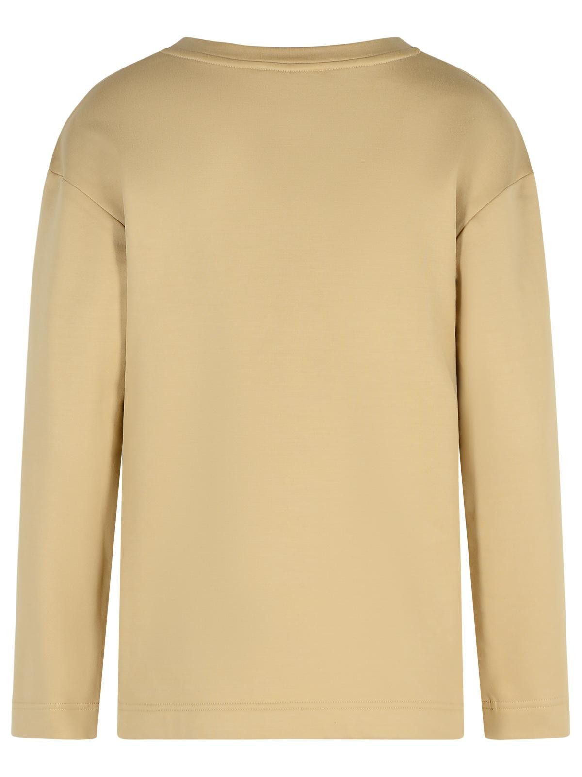 Max Mara MAX MARA 'Berma' Sweatshirt In Silk And Caramel Cotton Size XS / US 0-2 / IT 36-38 - 3 Thumbnail