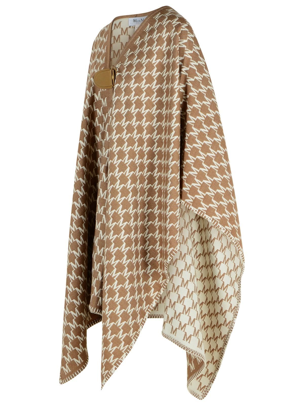Max Mara MAX MARA 'Editti' Hood In Virgin Wool And Brown Cotton Size M / US 6-8 / IT 42-44 - 2 Thumbnail