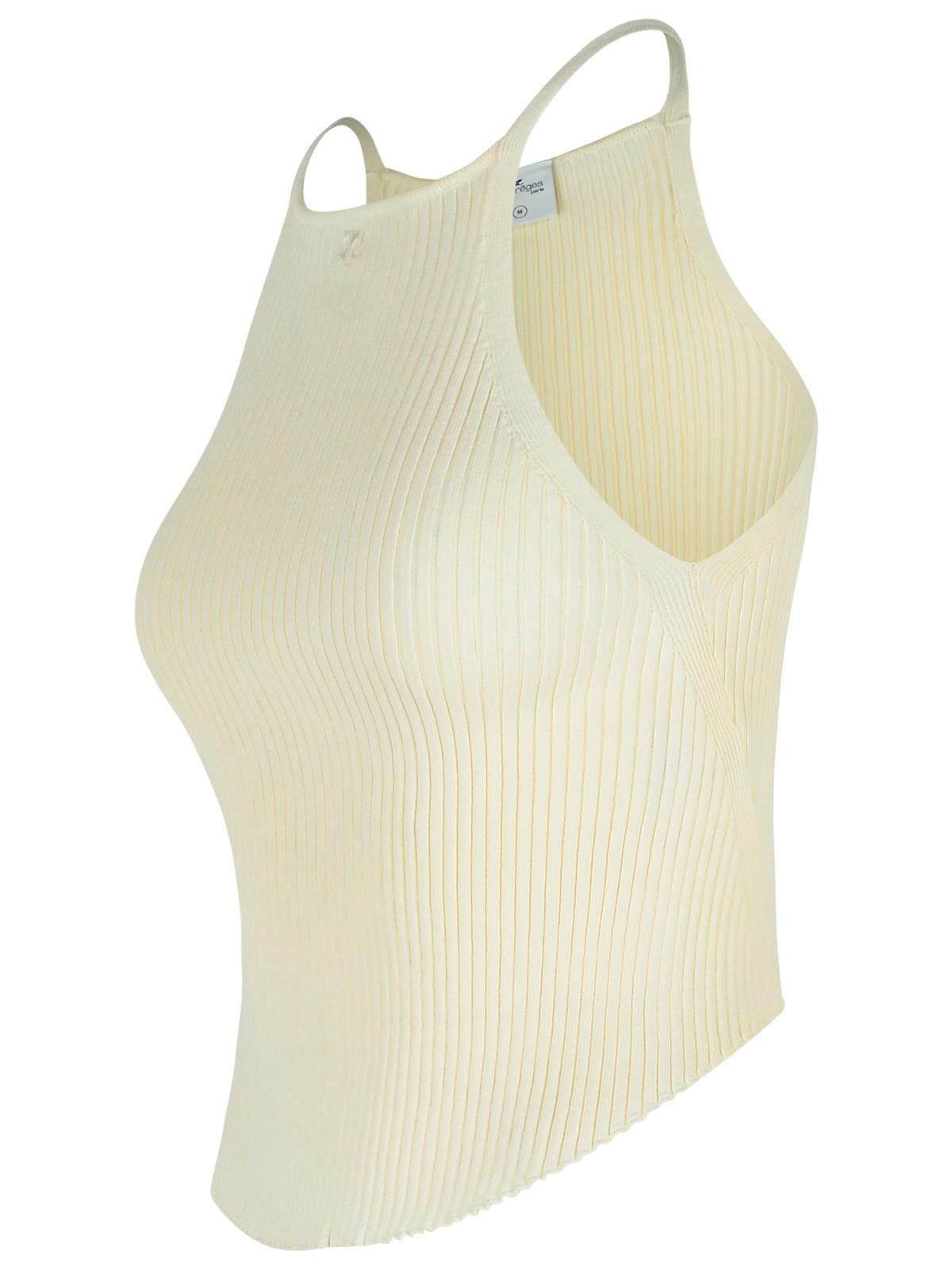 Courreges COURREGES Ivory Viscose Blend Top Size M / US 6-8 / IT 42-44 - 2 Thumbnail