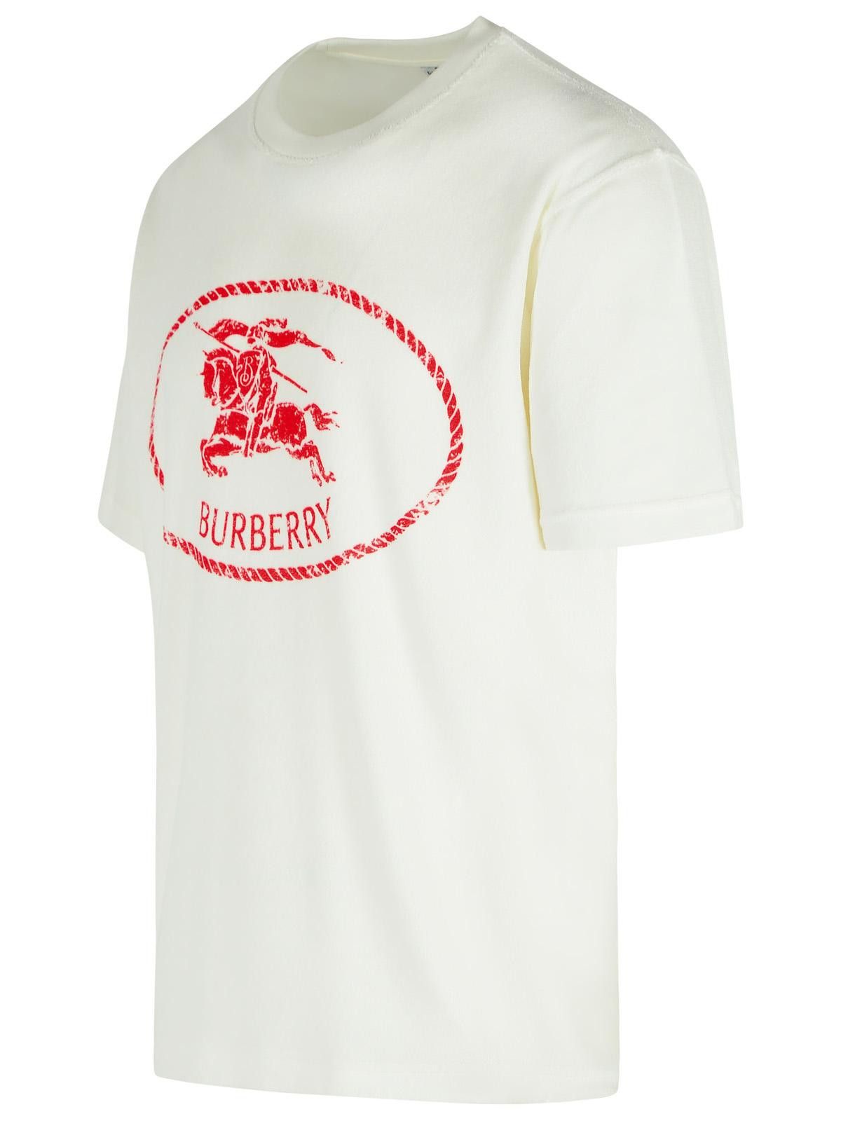 Burberry BURBERRY White Cotton Blend T-Shirt Size US XL / EU 56 / 4 - 2 Thumbnail