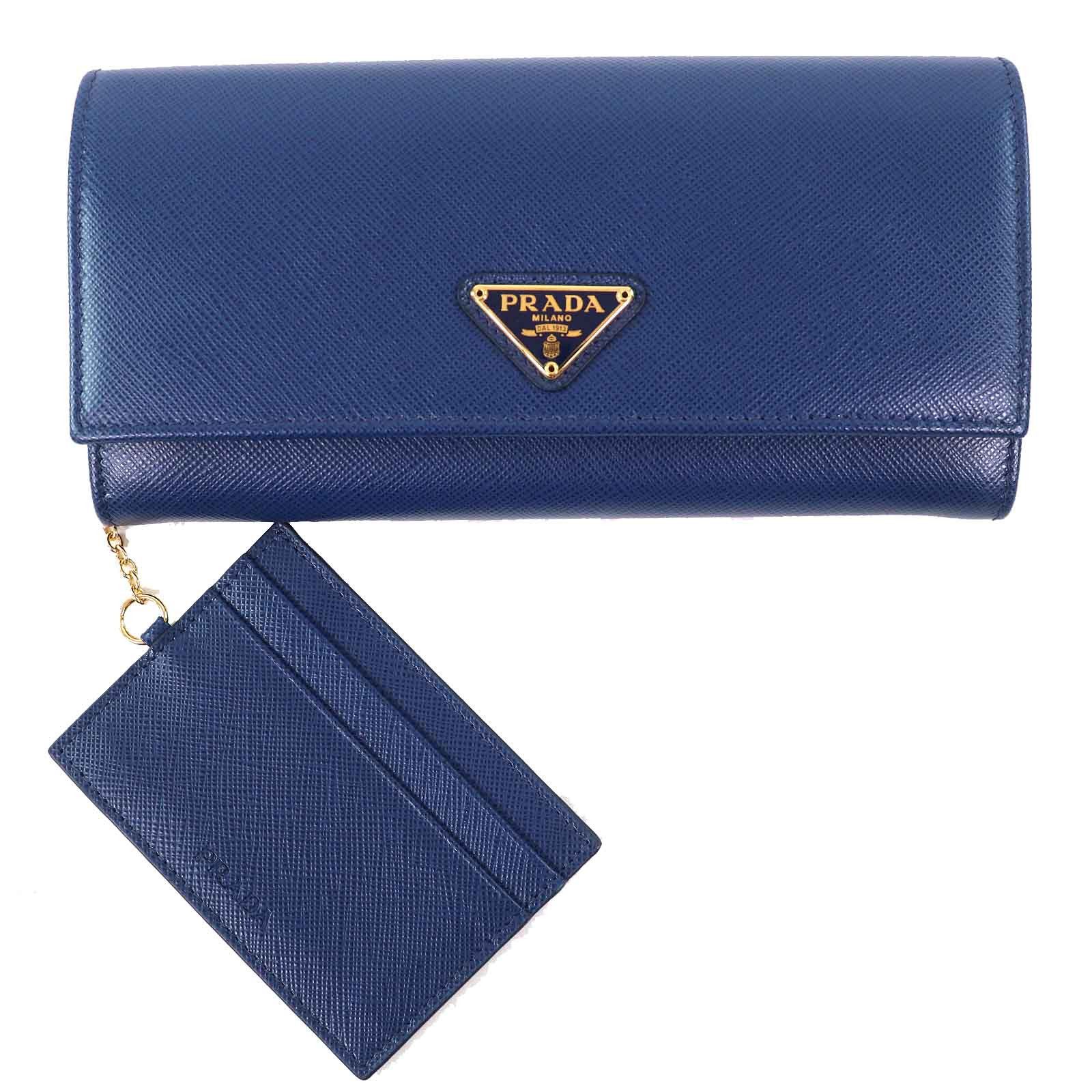 Prada Prada Prada Saffiano Triangolo Leather Wallet Leather Long Wallet Size ONE SIZE - 3 Thumbnail