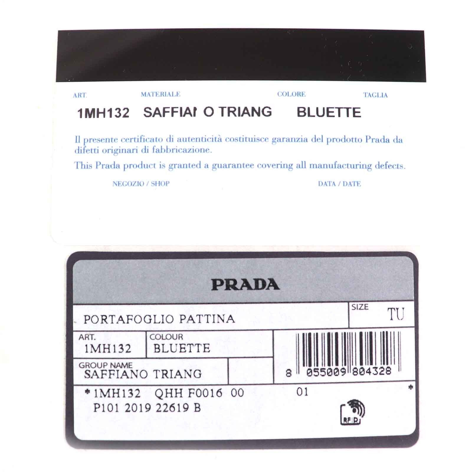Prada Prada Prada Saffiano Triangolo Leather Wallet Leather Long Wallet Size ONE SIZE - 13 Thumbnail