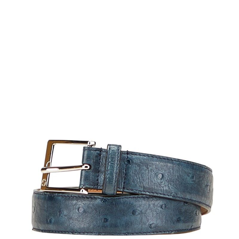Gucci Gucci Gucci 345658 Ostrich Leather Belt Leather Other 345658 DUTY FREE for USA Size ONE SIZE - 2 Thumbnail