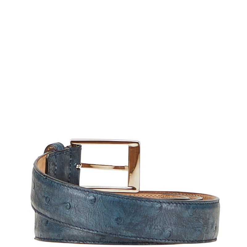 Gucci Gucci Gucci 345658 Ostrich Leather Belt Leather Other 345658 DUTY FREE for USA Size ONE SIZE - 3 Thumbnail