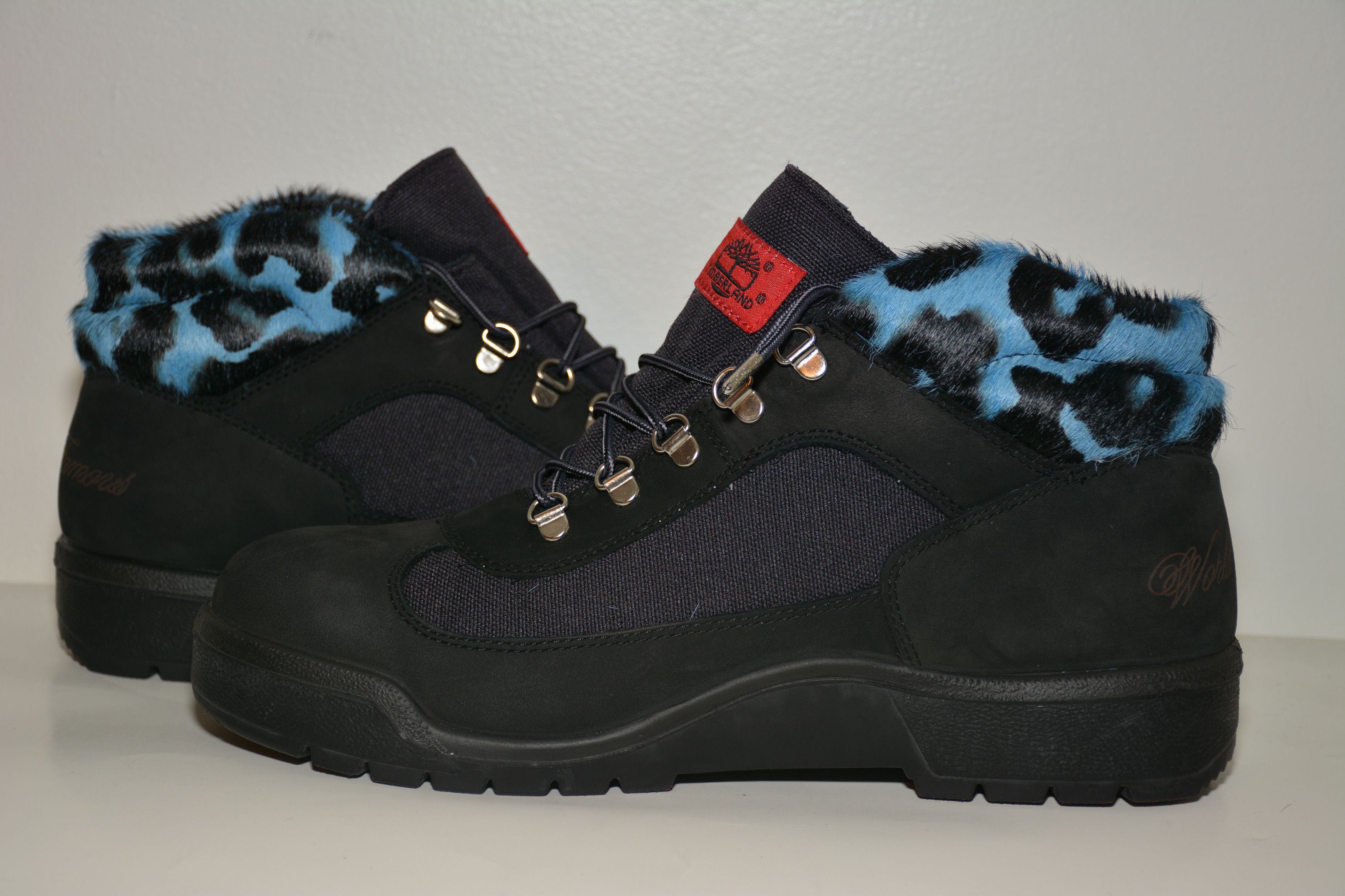 Supreme X TImberland Field Boot Blue Leopard 2006 Size 12 Rare