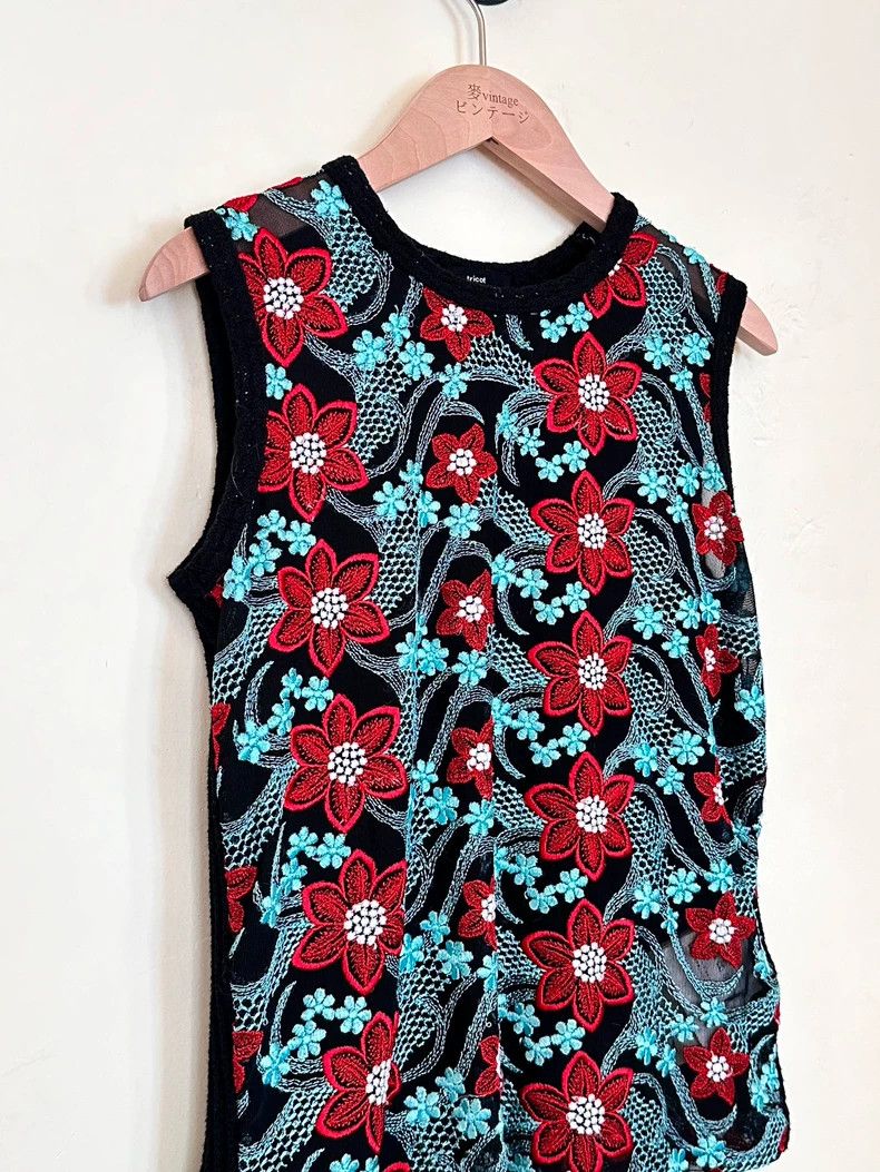 comme des garçons embroidered knit top