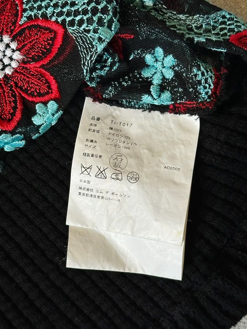 comme des garçons embroidered knit top