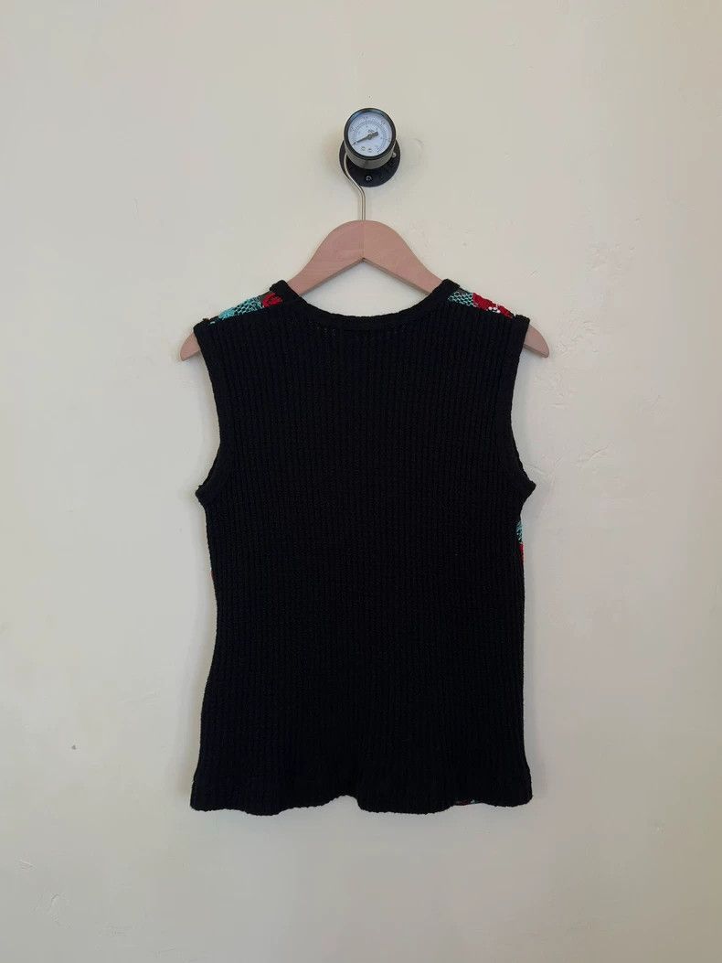 comme des garçons embroidered knit top