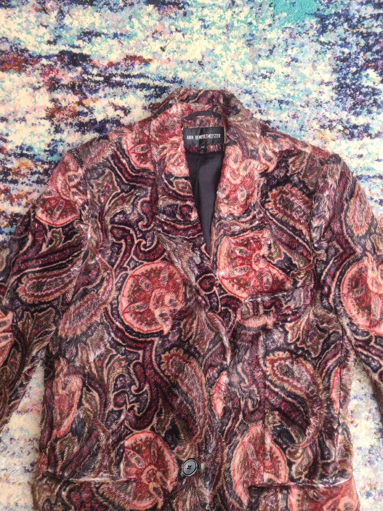 Ann Demeulemeester elegant velvet paisley patterned blazer Size US M / EU 48-50 / 2 - 6 Thumbnail