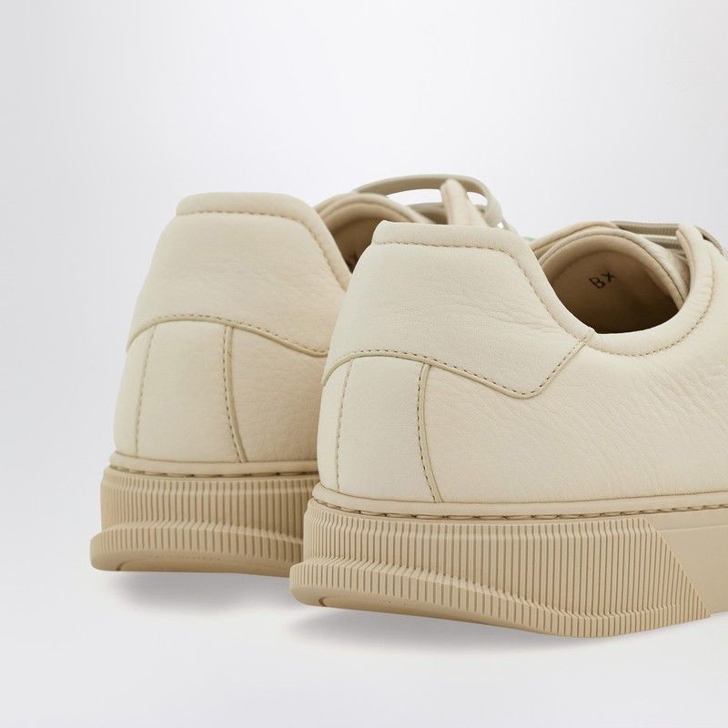 Salvatore Ferragamo Ferragamo Mascarpone-Colored Leather Sneakers Size US 6 / EU 39 - 2 Thumbnail