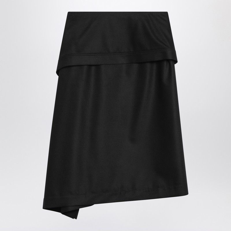 Salvatore Ferragamo Ferragamo Asymmetric Black Skirt With Basque Size 26" / US 2 / IT 38 - 2 Thumbnail