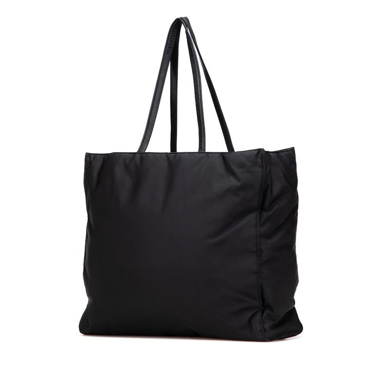 Prada Prada Prada Triangle Logo Plate Nylon Leather Tote Bag Leather Tote Bag 1BG421 Size ONE SIZE - 2 Thumbnail