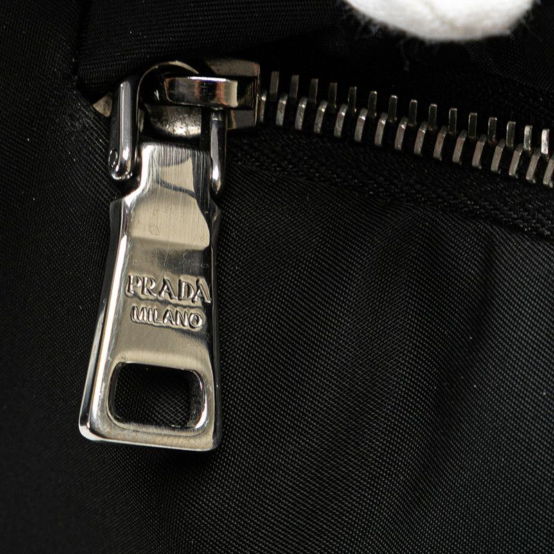 Prada Prada Prada Triangle Logo Plate Nylon Leather Tote Bag Leather Tote Bag 1BG421 Size ONE SIZE - 7 Thumbnail