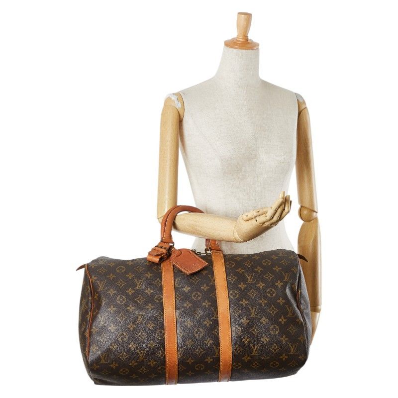 Louis Vuitton Louis Vuitton Louis Vuitton Keepall Monogram Boston Bag Canvas Travel Bag M41428 Size ONE SIZE - 16 Thumbnail