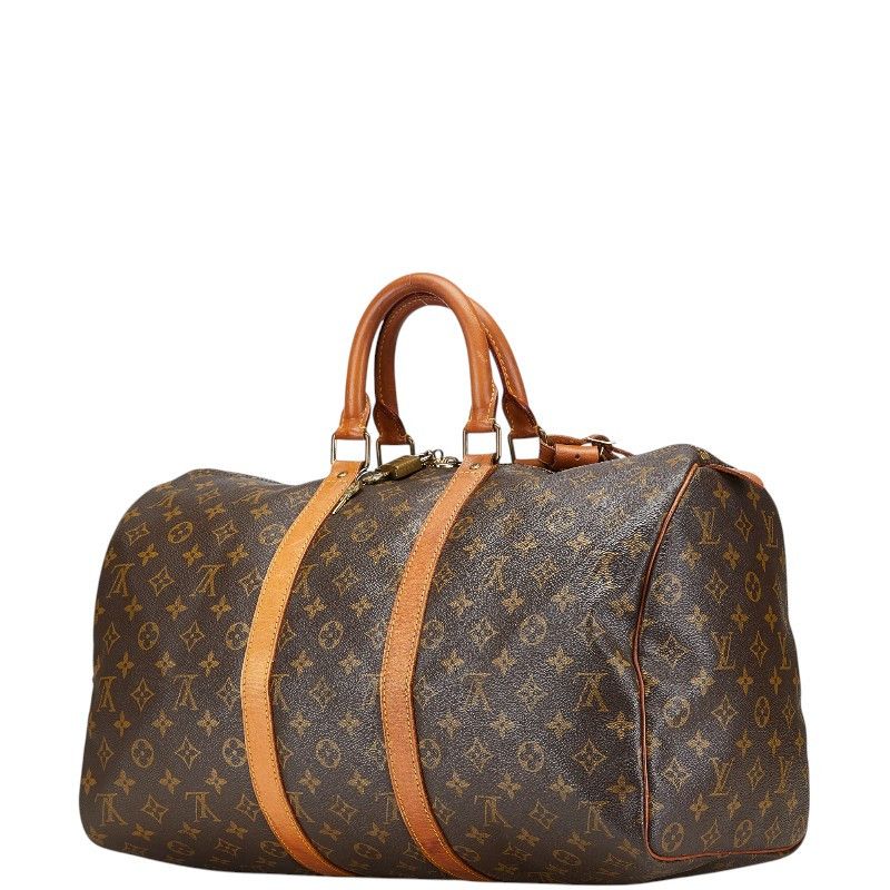 Louis Vuitton Louis Vuitton Louis Vuitton Keepall Monogram Boston Bag Canvas Travel Bag M41428 Size ONE SIZE - 2 Thumbnail
