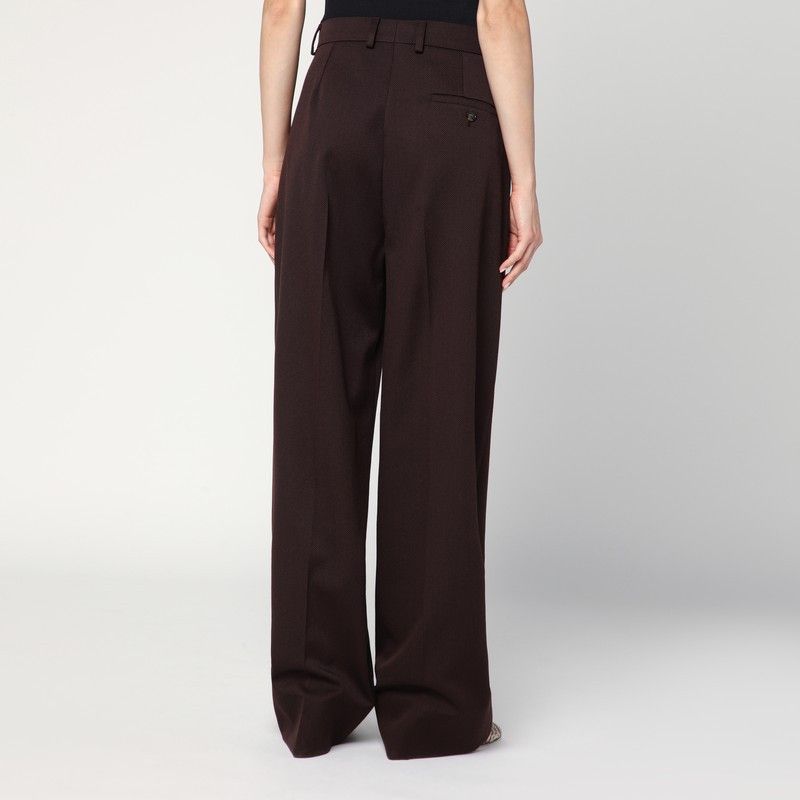 Stella McCartney Stella Mccartney Straight Leg Trousers In Plum Wool Size 26" / US 2 / IT 38 - 2 Thumbnail