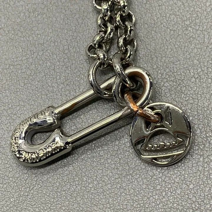 Vivienne Westwood Vivienne Westwood Silver Imogene Safety Pin Necklace 0079 Size ONE SIZE - 6 Thumbnail