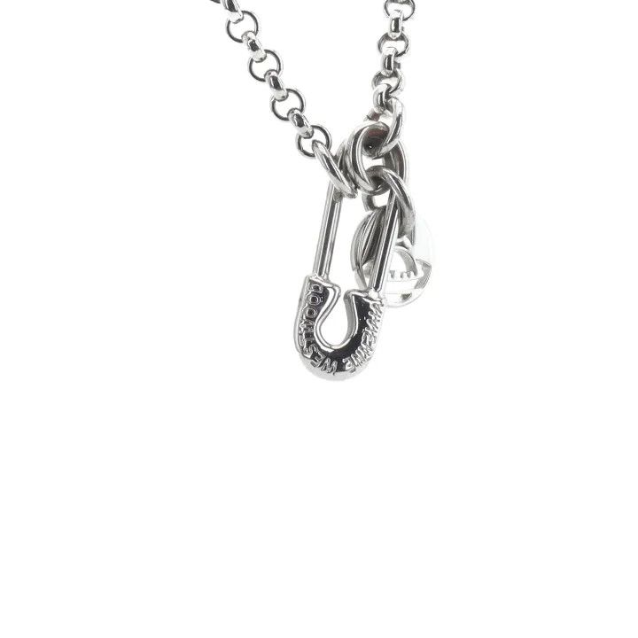 Vivienne Westwood Vivienne Westwood Silver Imogene Safety Pin Necklace 0079 Size ONE SIZE - 2 Thumbnail