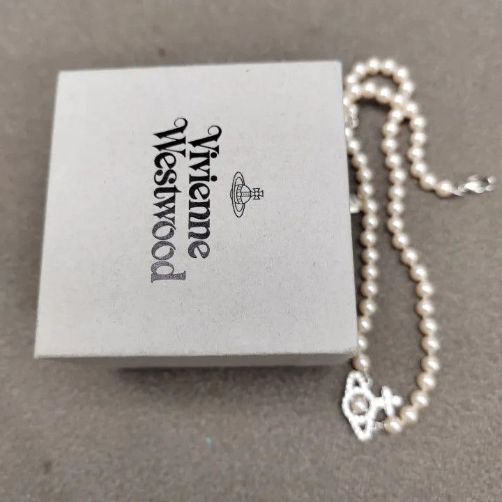 Vivienne Westwood Vivienne Westwood Pearl Saturn Necklace for Couples 0079 Size ONE SIZE - 5 Thumbnail