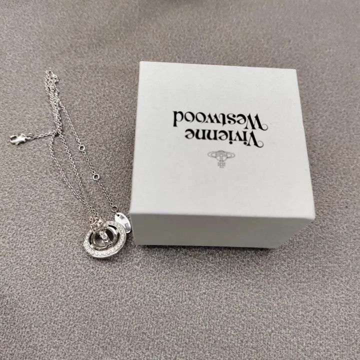 Vivienne Westwood Vivienne Westwood Pina Saturn Necklace for Couples 0079 Size ONE SIZE - 5 Thumbnail