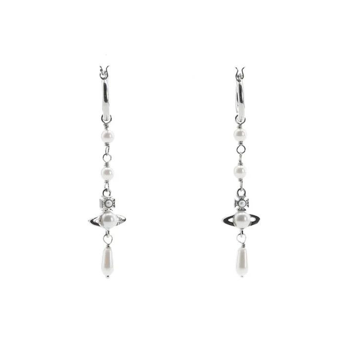 Vivienne Westwood Vivienne Westwood Emiliana Pearl Saturn Earrings 0079 Size ONE SIZE - 2 Thumbnail