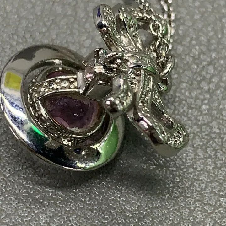 Vivienne Westwood Vivienne Westwood Octavie Bow Saturn Pendant Necklace 0079 Size ONE SIZE - 4 Thumbnail