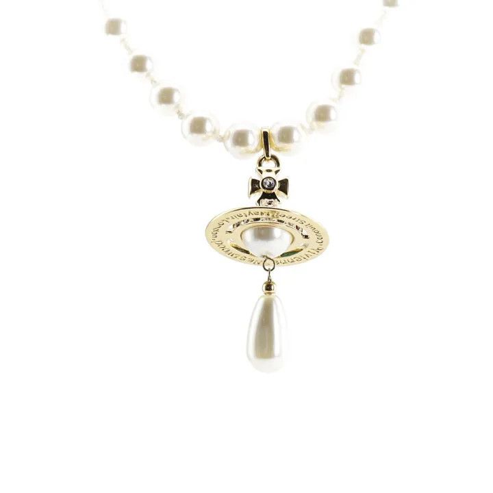 Vivienne Westwood Vivienne Westwood Saturn Pearl Pendant Necklace 0079 Size ONE SIZE - 2 Thumbnail