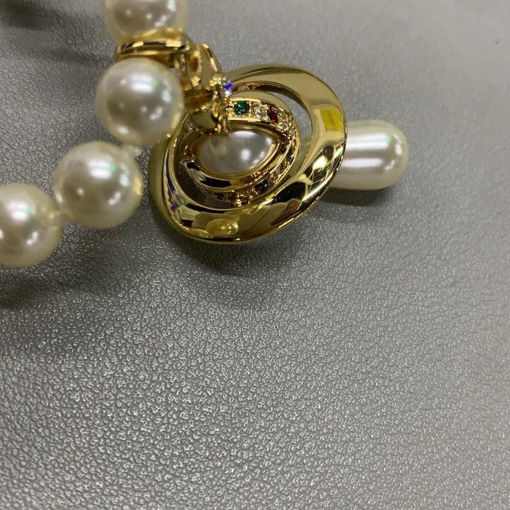 Vivienne Westwood Vivienne Westwood Saturn Pearl Pendant Necklace 0079 Size ONE SIZE - 4 Thumbnail