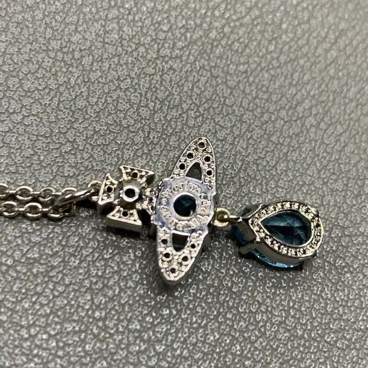 Vivienne Westwood Vivienne Westwood Ismene Blue Pendant Necklace 0079 Size ONE SIZE - 4 Thumbnail