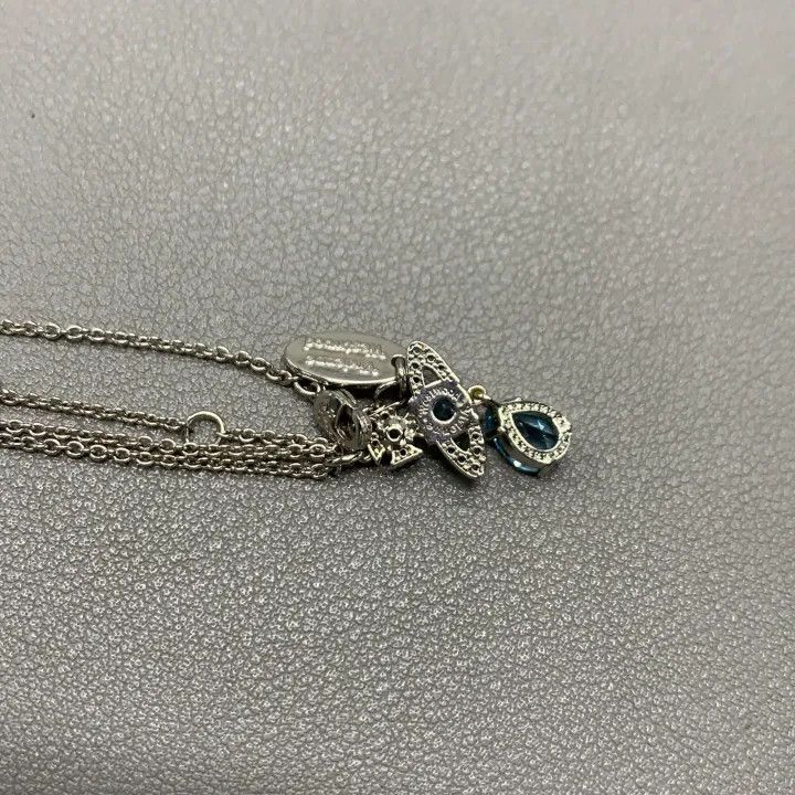 Vivienne Westwood Vivienne Westwood Ismene Blue Pendant Necklace 0079 Size ONE SIZE - 8 Thumbnail
