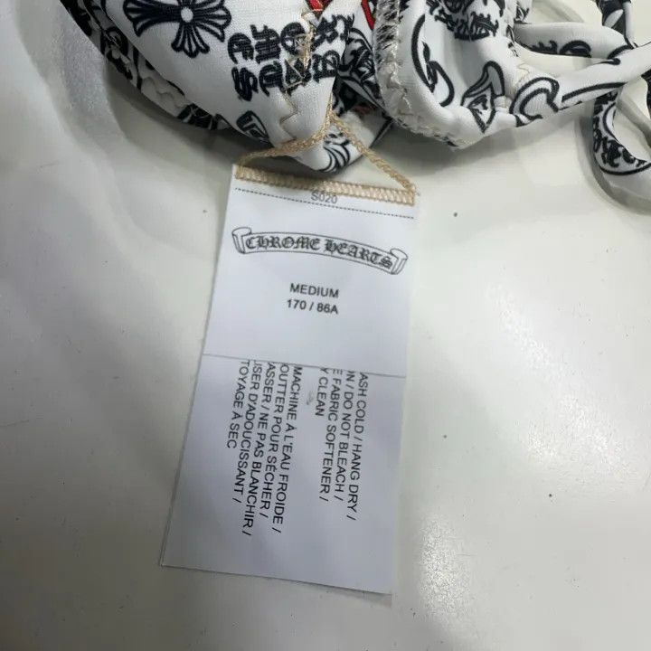 Chrome Hearts Chrome Hearts Patterned White Bra with Thin Straps 0079 Size US M / EU 48-50 / 2 - 4 Thumbnail
