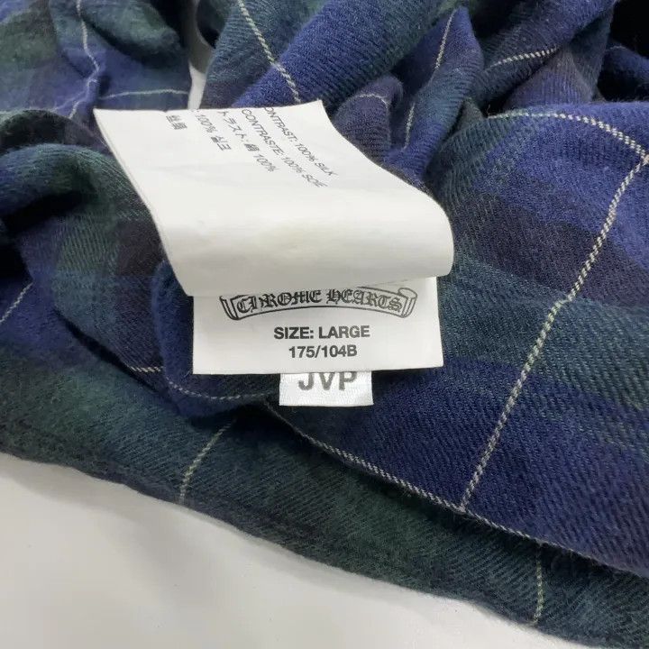 Chrome Hearts Chrome Hearts Plaid Zip Long Sleeve Shirt 0079 Size US L / EU 52-54 / 3 - 5 Thumbnail