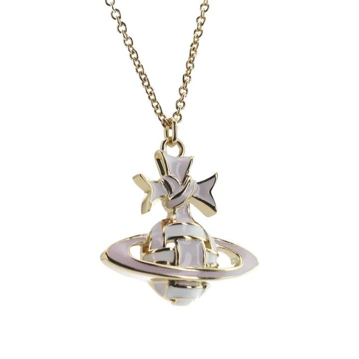 Vivienne Westwood Vivienne Westwood Gold Saturn Bow Necklace 0079 Size ONE SIZE - 2 Thumbnail