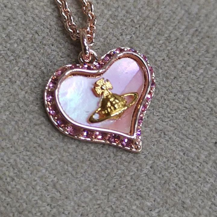 Vivienne Westwood Vivienne Westwood Heart Glass Pearl Necklace 0079 Size ONE SIZE - 2 Thumbnail