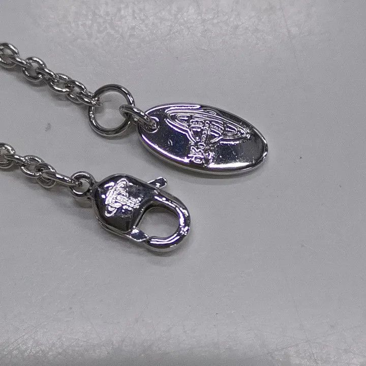 Vivienne Westwood Vivienne Westwood Brass Saturn Necklace in Silver 0079 Size ONE SIZE - 3 Thumbnail