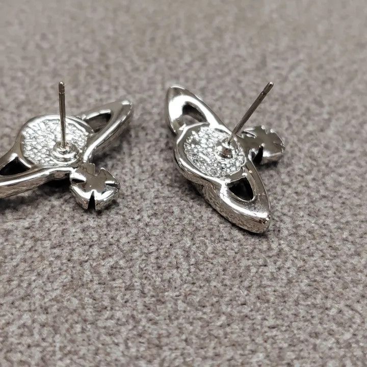 Vivienne Westwood Vivienne Westwood Classic Saturn Crystal Earrings 0079 Size ONE SIZE - 3 Thumbnail