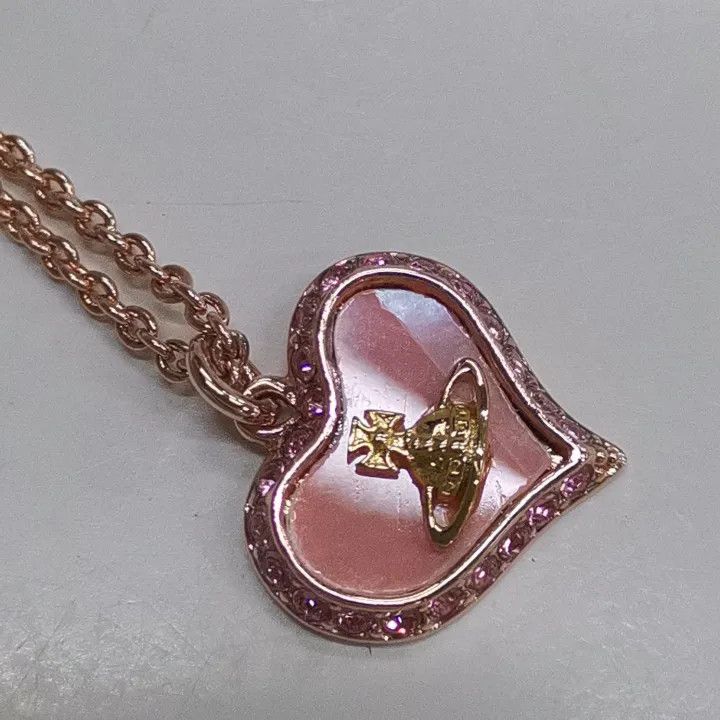 Vivienne Westwood Vivienne Westwood Petra Heart Brass Pendant Necklace 0079 Size ONE SIZE - 2 Thumbnail