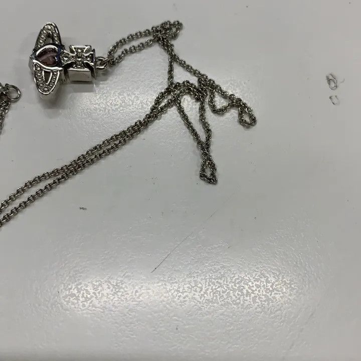 Vivienne Westwood Vivienne Westwood Pink Saturn Pendant Necklace 0079 Size ONE SIZE - 3 Thumbnail