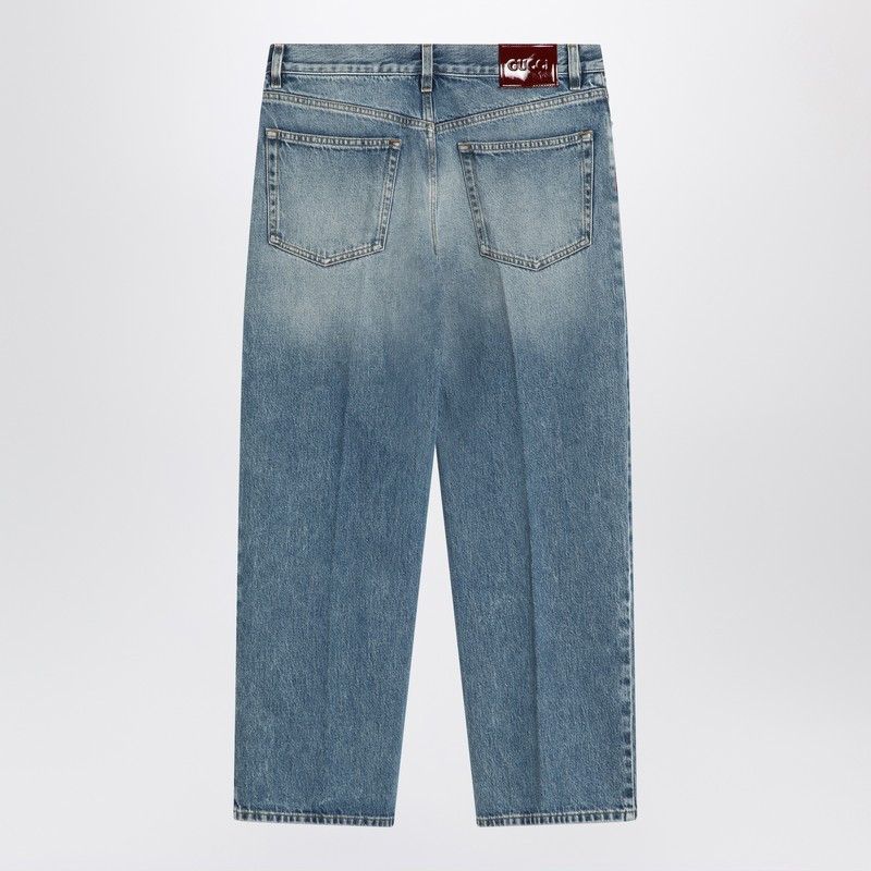 Gucci Gucci Straight Light Blue Jeans With Faded Effect Size 28" / US 6 / IT 42 - 2 Thumbnail