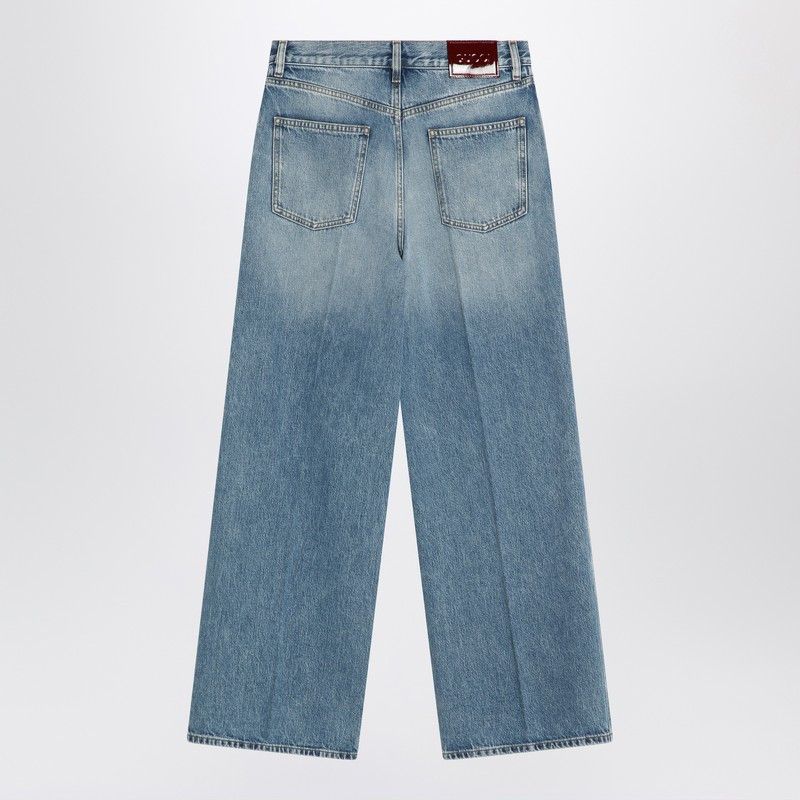 Gucci Gucci Wide Light Blue Jeans With Faded Effect Size 27" / US 4 / IT 40 - 2 Thumbnail