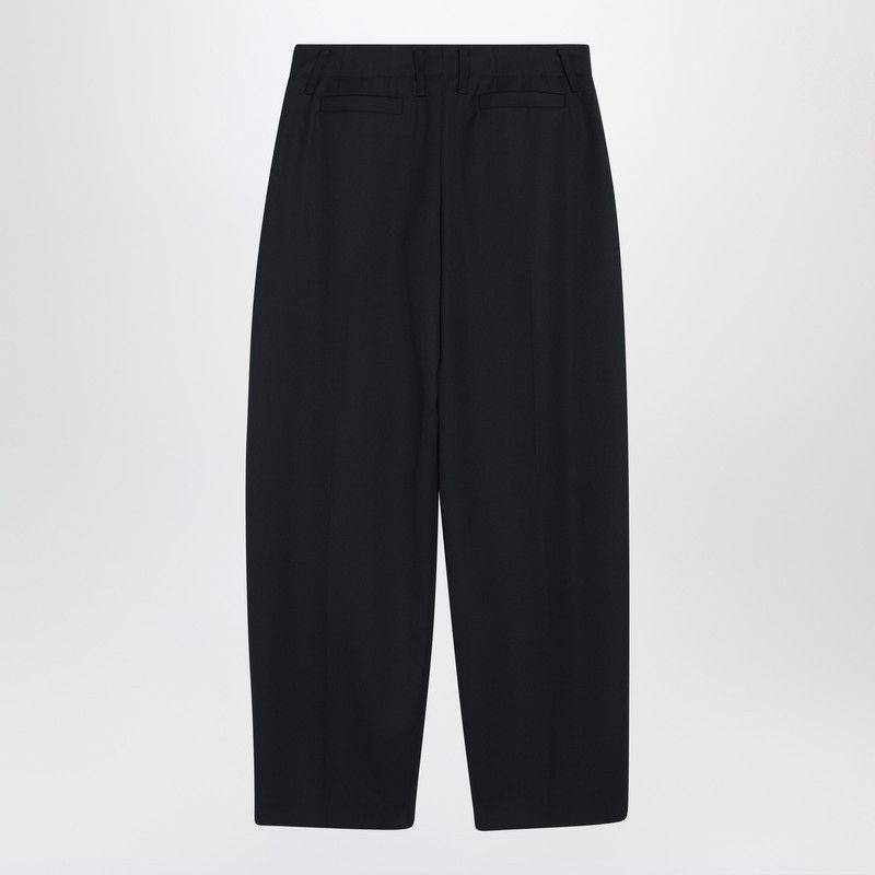 Alexander McQueen Alexander Mcqueen Wide Navy Blue Wool Trousers Size 27" / US 4 / IT 40 - 2 Thumbnail