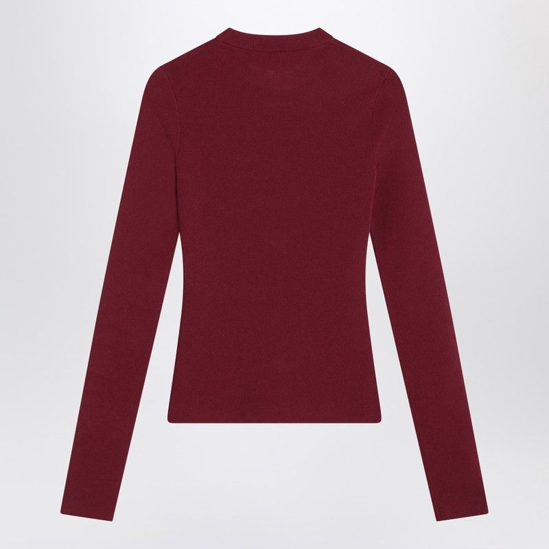 Balenciaga Balenciaga Ribbed Burgundy Nano Bb Sweater Size M / US 6-8 / IT 42-44 - 2 Thumbnail