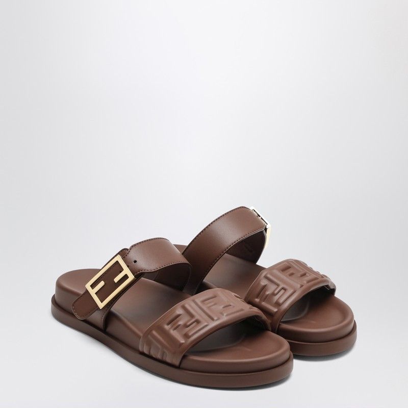 Fendi Fendi Slide Fendi Feel In Brown Nappa Size US 6.5 / IT 36.5 - 2 Thumbnail
