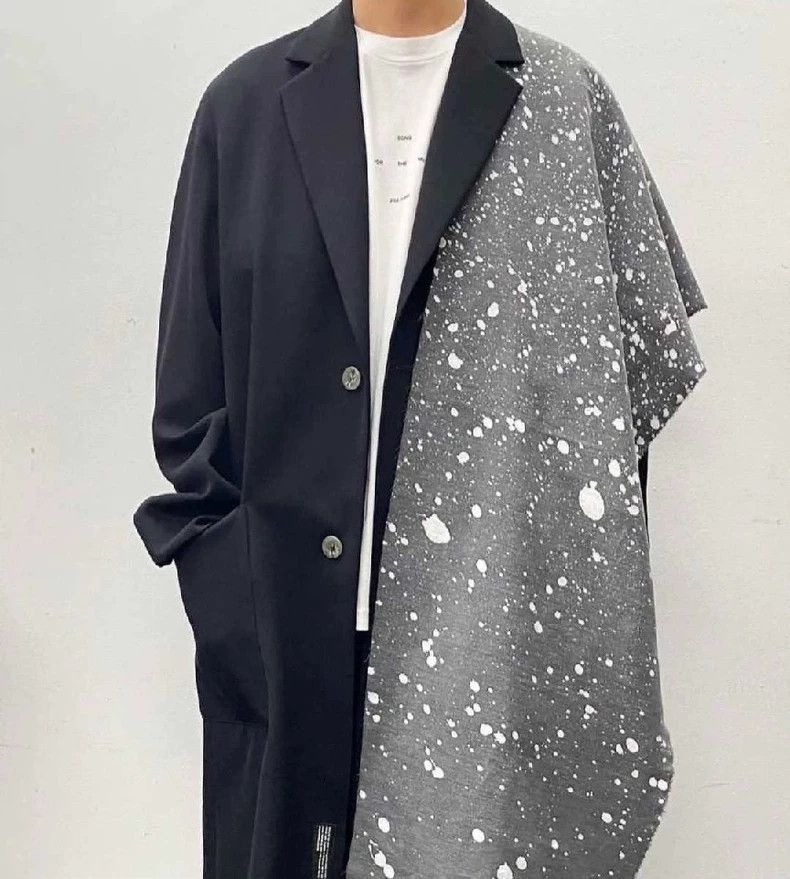 Japanese Brand black long blazer with embroidery Size US L / EU 52-54 / 3 - 7 Thumbnail
