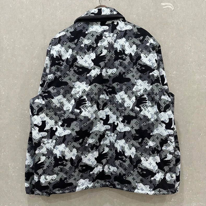 Louis Vuitton Louis Vuitton Black and White Camo Reversible Coat Size US XXL / EU 58 / 5 - 3 Thumbnail