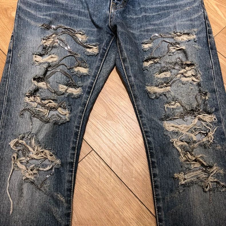 Saint Laurent Paris saint laurent distressed denim jeans size 29 Size US 29 - 3 Thumbnail
