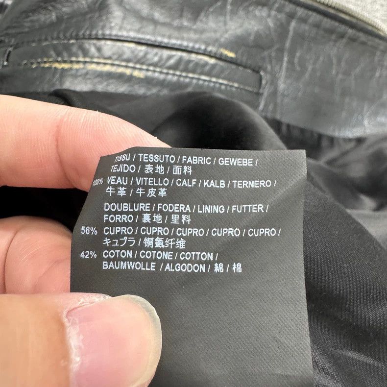 Saint Laurent Paris distressed black motorcycle leather jacket Size US L / EU 52-54 / 3 - 5 Thumbnail