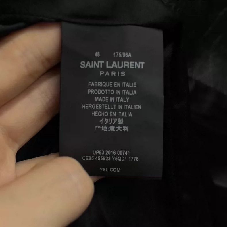 Saint Laurent Paris Saint Laurent Black Vintage Leather Jacket Size US L / EU 52-54 / 3 - 5 Thumbnail