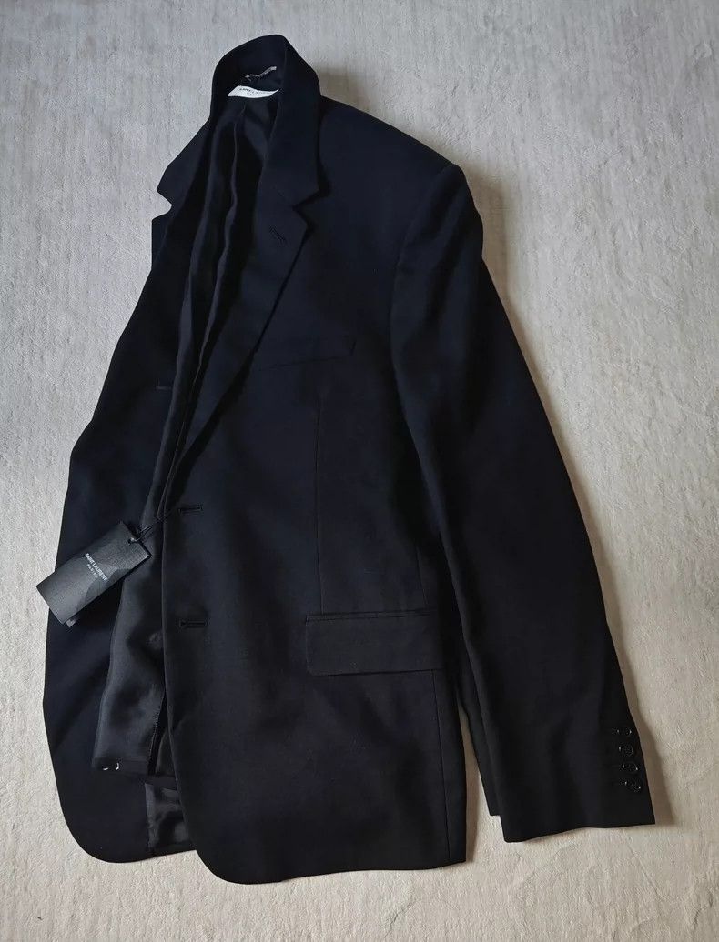 Saint Laurent Paris black wool single-breasted blazer Size US XXL / EU 58 / 5 - 6 Thumbnail