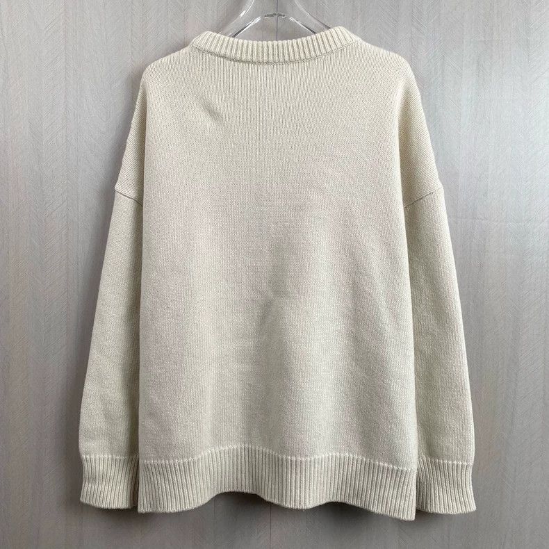 Loewe beige knit sweater with red logo detailing Size US S / EU 44-46 / 1 - 3 Thumbnail